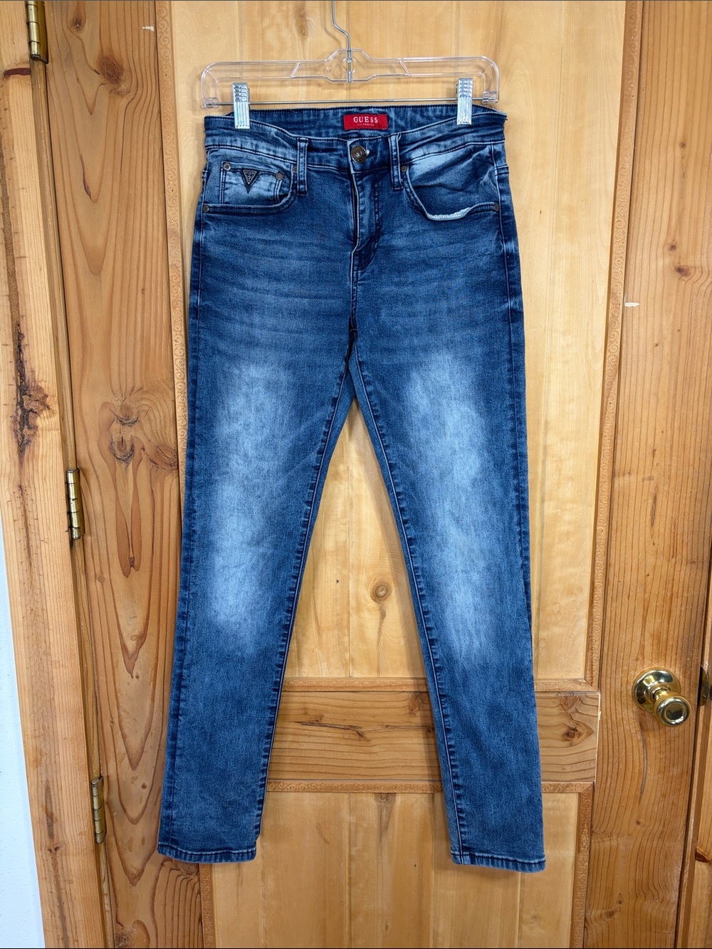 GUESS Men’s/ Unisex Dark Blue Washed Skinny Jeans